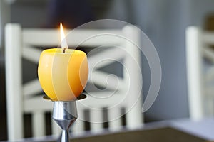 Yellow easter candle