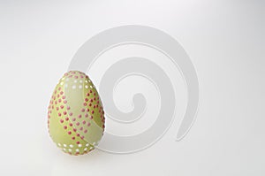 A yellow Easter egg