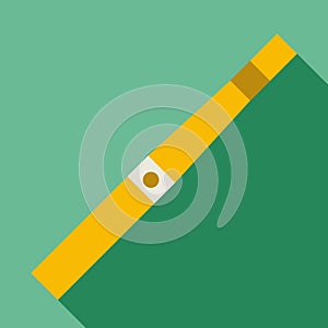 Yellow electronic cigarette icon, flat style