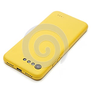 Yellow Electronic Device isolated on white background