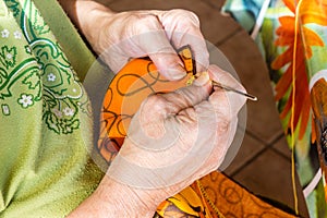 Yellow Embroidered tablecloth