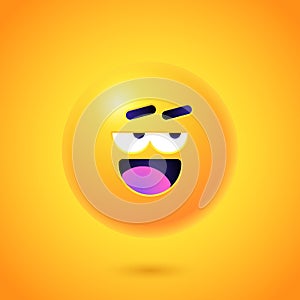 Yellow Emoji faces emoticon smile, digital smiley expression emotion feelings, chat cartoon emote