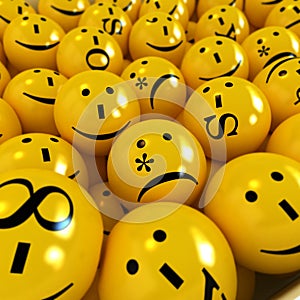 Yellow emoticons