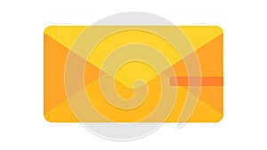 Yellow Envelope Icon: Mail, Message Personal Correspondence, vector design Generative AI