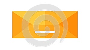 Yellow Envelope with Line Icon Ã¢â¬' Special Mail Vector Design, vector design Generative AI