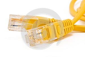 Yellow ethernet cable.