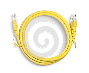 Yellow ethernet cable