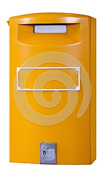 Yellow European Mailbox