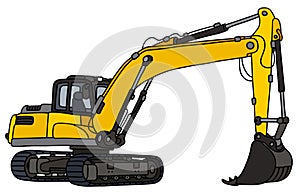 Yellow excavator