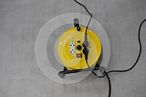Yellow extension cord wheel Neutral cable connector