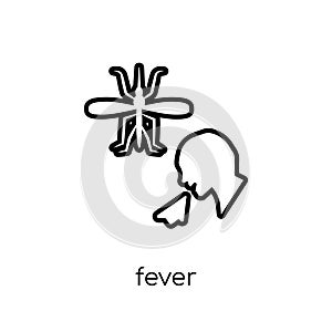 Yellow fever icon. Trendy modern flat linear vector Yellow fever