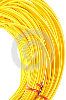 Yellow fiber optic cables