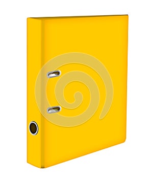 Yellow file Folder. ring binders . icon with yellow folder