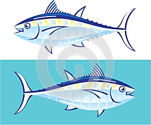 Yellow fin Tuna Vector stylized