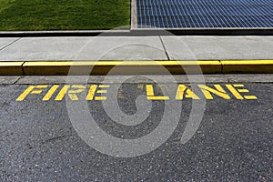 Yellow fire lane