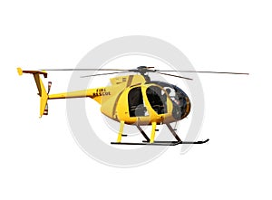 Yellow fire/rescue helicopter