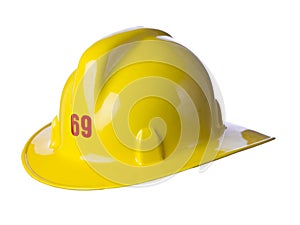 Yellow fireman helmet