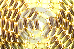 Yellow fish oil caplets
