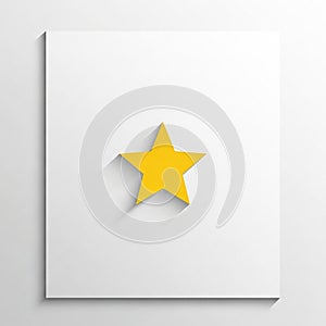 Star casts a subtle shadow adding depth and dimension to the