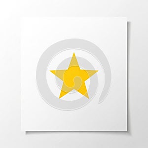 The paper forms a subtle shadow, suggesting depth and soft lighting