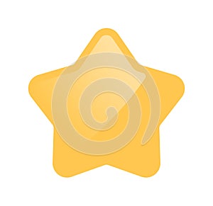 Yellow five-pointed star icon with gradient effect