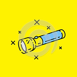 Yellow flashlight icon