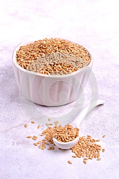 Yellow flax seeds