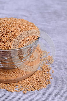 Yellow flax seeds