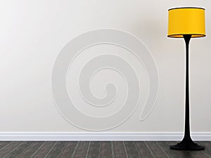 Yellow floor lamp