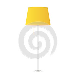 yellow floor lamp for decoration design. Vector illustration. stock image.