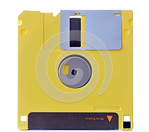 Yellow floppy disk