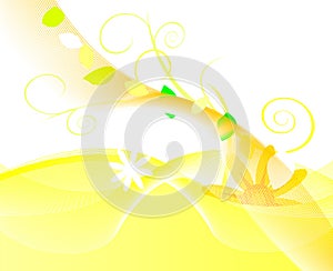 Yellow floral background