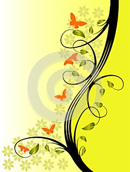 Yellow Floral Background