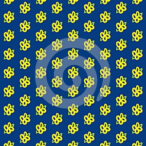 Cute Doodle Flowers Repeating Pattern Background Graphic