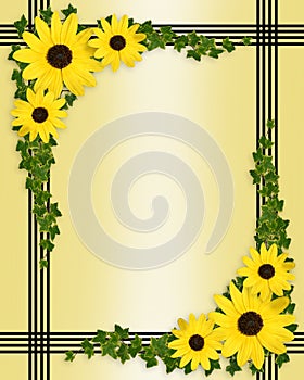 Yellow flowers border