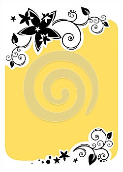Yellow flowers frame