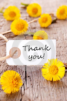 Yellow Flowers with Thank You