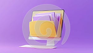 Yellow Folder Containing Files