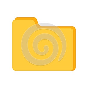 Yellow folder document paper vector icon illustration design. Business folder computer sign datum. Office archive icon element