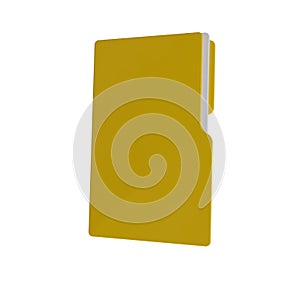 Yellow Folder. Isolated on a white background. 3D rendering