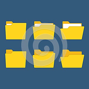 Yellow folder vector.
