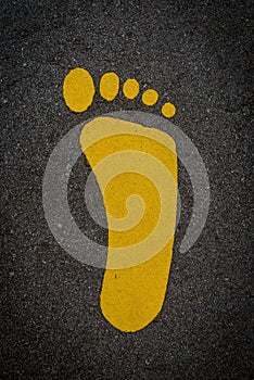 Yellow footprint
