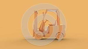 Yellow forklift truck 3d illustration photo