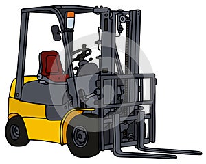 Yellow forklifts photo