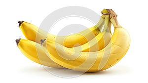 Yellow fragrant bananas on a light background