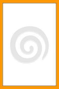 Yellow frame isolated on white background