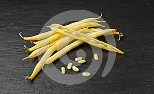 Yellow French Beans, Raw String Beans Pile, Fresh Wax Bean Pods