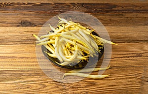 Yellow French Beans, Raw String Beans Pile, Fresh Wax Bean Pods