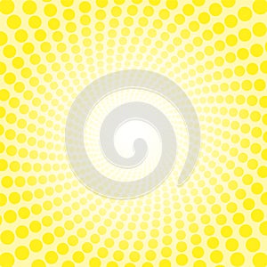 Yellow Freshness Spirale Sun Light Center Dot Pattern Background photo