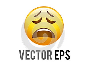 Yellow frustration, sadness, amusement, affection face icon